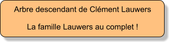 Arbre descendant de Clément Lauwers  La famille Lauwers au complet !
