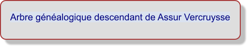 Arbre généalogique descendant de Assur Vercruysse